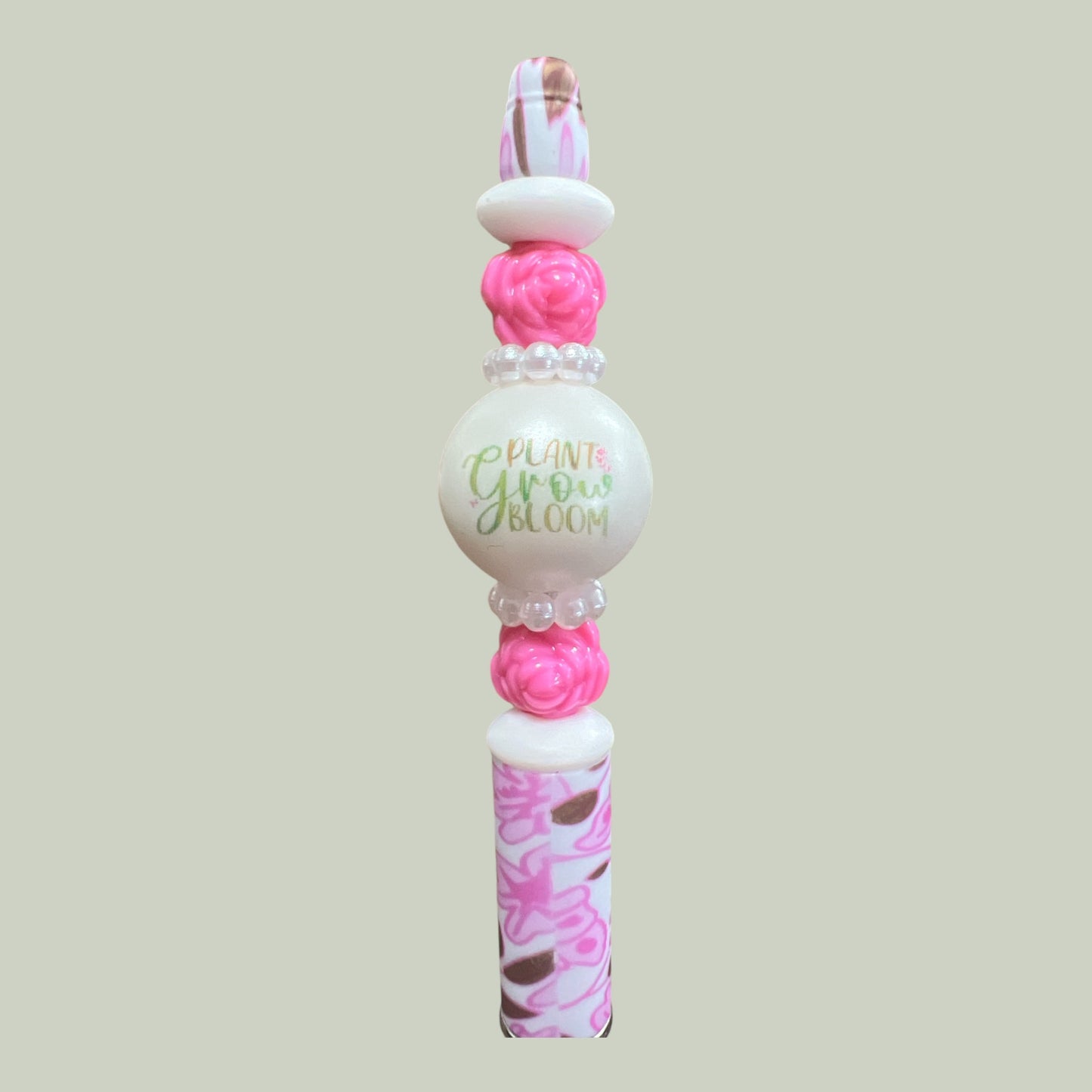 Pretty Pink Garden Beaded Pen