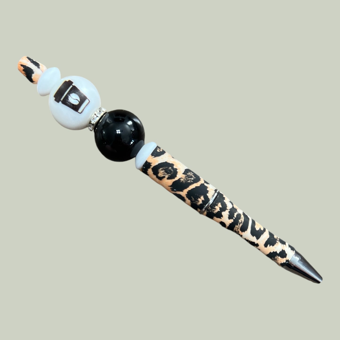 Caffeinated Leopard Beaded Pen