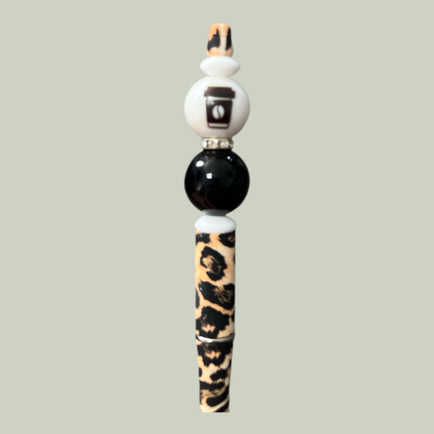 Caffeinated Leopard Beaded Pen