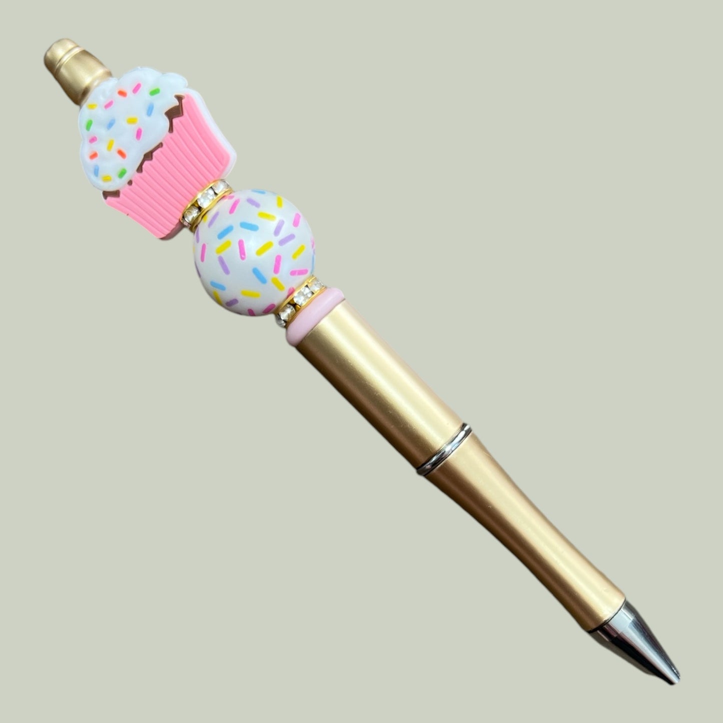 Happy Birthday Cupcake Beaded Pen