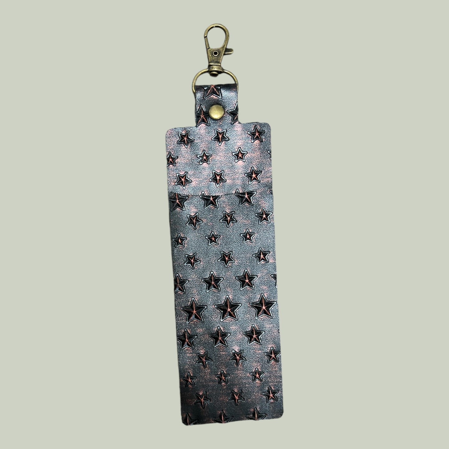 Rose Gold Star Studded Clip-On Pen Holder